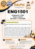ENG1501 Assignment 3 &lpar;COMPLETE ANSWERS&rpar; 2026 - DUE 17 July 2026