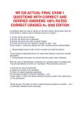 NR 226 &ndash; Final Exam 1 Comprehensive Review Study Guide with Practice Questions Latest Edition &lpar;2026&rpar;