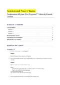 Solution manual for fundamentals of python first programs 3rd edition Kenneth Lambert&vert;ISBN&colon;9780357881019&vert;Guide A&plus;