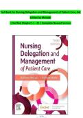Test Bank for Nursing Delegation and Management of Patient Care&comma; 3rd Edition by Motacki&NewLine; &vert; Verified Chapter's 1 - 21 &vert; Complete Newest Version   ISBN&colon;9780323625463&NewLine;&NewLine;