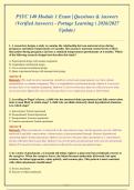 PSYC 140 Module 1 Exam Questions & Answers &vert; Verified Solutions &vert; Portage Learning 2026&sol;2027 Update