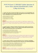 NUR 254 Exam 1 - 2026&sol;2027 Update - 149 Questions with Answers & Rationales - Galen College of Nursing