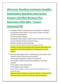 Wisconsin Dwelling Contractor Qualifier &NewLine;Examination Questions And Correct &NewLine;Answers &lpar;Verified Answers&rpar; Plus &NewLine;Rationales 2026 Q&A &vert; Instant &NewLine;Download Pdf 