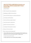 OHIO STATE FIRE ALARM EXAM with Questions and &NewLine;Answers&sol;Plus a Rationale Updated 2026 A&plus;&sol;Instant &NewLine;Download PDF 