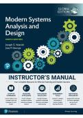 Instructor's Manual for Modern Systems Analysis and Design&comma; Global Edition&comma; 9th Edition &lpar;Valacich&comma; George & Hoffer&comma; 2020&rpar; &vert; All Chapters 1&ndash;14 Covered&NewLine;