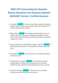 WGU C213 Accounting for Decision &NewLine;Makers Questions and Answers Updated &NewLine;2026&sol;2027 Version &vert; Verified Answers