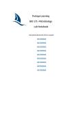 Portage Learning BIO 171 Microbiology Lab Notebook &vert; Complete Laboratory Study Guide