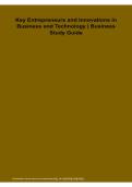 Key Entrepreneurs and Innovations in Business and Technology Business Study Guide PDF 2026&sol;2027 &vert; Entrepreneurship & Innovation Review