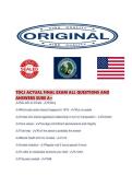 TDCJ ACTUAL FINAL EXAM ALL QUESTIONS AND ANSWERS SURE 
