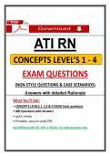 2023 ATI RN Concepts Levels 1&ndash;4 Exam &ndash; 2023 Nursing Concepts NGN Questions and Case Scenarios &lpar;Actual PDF&rpar;