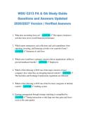 WGU C213 PA & OA Study Guide &NewLine;Questions and Answers Updated &NewLine;2026&sol;2027 Version &vert; Verified Answers 