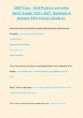 SNSP Exam - Best Practices and other Basics &lpar;Latest 2026 &sol; 2027&rpar; Questions & Answers 100&percnt; Correct &lbrace;Grade