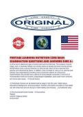 PORTAGE LEARNING NUTRITION CORE MAIN EXAMINATION QUESTIONS AND ANSWERS SURE