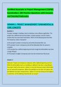 Certified Associate in Project Management &lpar;CAPM&rpar; &NewLine;Examination&colon; 100 Practice Questions with Answers &NewLine;and Detailed Rationales 