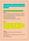 CERTIFIED ETHICAL HACKER &lpar;CEH&rpar; CERTIFICATION&colon; &NewLine;COMPLETE PRACTICE EXAM WITH ANSWERS AND &NewLine;RATIONALES