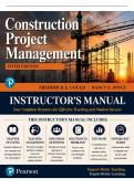 Instructor's Manual for Construction Project Management&comma; 5th Edition &lpar;Gould & Joyce&comma; 2022&rpar; &vert; All Chapters 1&ndash;14 Covered&NewLine;