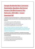 Georgia Residential Basic Contractor &NewLine;Examination Questions And Correct &NewLine;Answers &lpar;Verified Answers&rpar; Plus &NewLine;Rationales 2026 Q&A &vert; Instant &NewLine;Download Pdf 