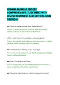 TRAUMA NURSING PROCESS&NewLine;COMPREHENSIVE STUDY SHEET WITH&NewLine;SOLVED SCENARIOS AND CRITICAL CARE&NewLine;DECISIONS