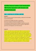 Certified Internal Auditor &lpar;CIA&rpar; Examination&colon; &NewLine;100 Practice Questions with Answers and &NewLine;Detailed Rationales 