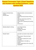 Ryanair Conversion Topic 5 Exam Questions&NewLine;and Answers with Verified Solutions &vert; Latest&NewLine;Updated 2026