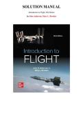 Solutions Manual for Introduction to Flight&comma;  9th Edition by John Anderson and Mary Bowden&comma; Chapter 2-10 &vert; All Chapters