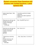 Ryanair conversion Exam Questions and&NewLine;Answers with Verified Solutions &vert; Latest&NewLine;Updated 2026