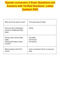 Ryanair conversion 2 Exam Questions and&NewLine;Answers with Verified Solutions &vert; Latest&NewLine;Updated 2026