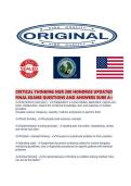 CRITICAL THINKING NUR 200 HONDROS UPDATED FINAL EXAMS QUESTIONS AND ANSWERS SURE