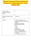 Ryanair Conversion Exam Questions and&NewLine;Answers with Verified Solutions &vert; Latest&NewLine;Updated 2026
