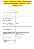 Ryanair Conversion Exam Questions and&NewLine;Answers with Verified Solutions &vert; Latest&NewLine;Updated 2026