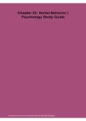 Chapter 25 Verbal Behavior Psychology Study Guide PDF 2026&sol;2027 &vert; Behavioral Psychology & Language Review