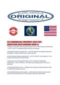 CIC COMMERCIAL PROPERTY 2026 TEST QUESTIONS AND ANSWERS SURE 