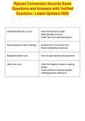 Ryanair Conversion Security Exam&NewLine;Questions and Answers with Verified&NewLine;Solutions &vert; Latest Updated 2026