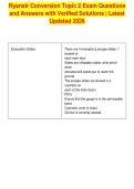 Ryanair Conversion Topic 2 Exam Questions&NewLine;and Answers with Verified Solutions &vert; Latest&NewLine;Updated 2026