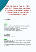 NSG 554&sol; NSG554 Exam 4 &ndash; &lpar;NEW 2026&sol; 2027 Update&rpar; Nurse Practitioners in Primary Care I Review &vert; Questions & Answers &vert; Grade A&vert; 100&percnt; Correct &lpar;Verified Solutions&rpar;- Wilkes
