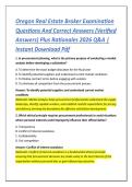 Oregon Real Estate Broker Examination &NewLine;Questions And Correct Answers &lpar;Verified &NewLine;Answers&rpar; Plus Rationales 2026 Q&A &vert; &NewLine;Instant Download Pdf 