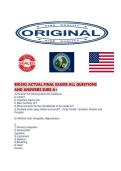 BIO202 ACTUAL FINAL EXAMS ALL QUESTIONS AND ANSWERS SURE 