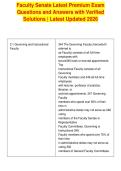 Faculty Senate Latest Premium Exam&NewLine;Questions and Answers with Verified&NewLine;Solutions &vert; Latest Updated 2026