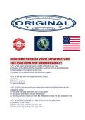 MISSISSIPPI DRIVERS LICENSE UPDATED EXAMS 2026 QUESTIONS AND ANSWERS SURE 