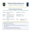 Health and Physical Education Exam FTCE&sol;CSET&sol;Praxis Prep &lpar;Latest 2026&sol;2027 Update&rpar; &vert; Complete Q&A with Verified Answers and Detailed Rationales &vert; Health Literacy&comma; Fitness Concepts&comma; K-12 Standards &vert; A&plus; Graded