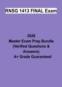 RNSG 1413 FINAL Exam &vert; Questions & Answers&comma; Practice Test&comma; Study Guide & Revision Notes &vert; Latest 2026 PDF