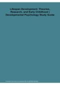 Lifespan Development Theories&comma; Research&comma; and Early Childhood Developmental Psychology Study Guide PDF 2026&sol;2027