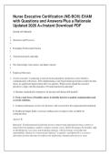 Nurse Executive Certification &lpar;NE-BC&reg;&rpar; EXAM &NewLine;with Questions and Answers&sol;Plus a Rationale &NewLine;Updated 2026 A&plus;&sol;Instant Download PDF 