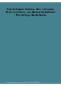 Psychological Science Key Concepts&comma; Brain Functions&comma; and Research Methods Study Guide PDF 2026&sol;2027