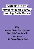RNSG 1413 Exam 2 &ndash; PowerPoint&comma; Objectives & Learning Guide Review &vert; Questions & Answers&comma; Practice Test&comma; Study Guide & Revision Notes &vert; Latest 2026 PDF