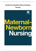 Test Bank For OpenStax Maternal-Newborn &NewLine;Nursing&period;&vert; Questions & Answers &vert; Maternity & Newborn Nursing Exam Prep&NewLine;