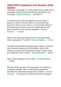 TEAS MATH Questions and Answers 2026 Update&period;