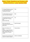 Saylor 3 Exam Questions and Answers with&NewLine;Verified Solutions &vert; Latest Updated 2026
