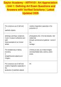 Saylor Academy - ARTH101&colon; Art Appreciation&NewLine;- Unit 1&colon; Defining Art Exam Questions and&NewLine;Answers with Verified Solutions &vert; Latest&NewLine;Updated 2026