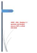 AHIP &lpar;America's Health Insurance Plans&rpar; Modules 1&ndash;5 Questions And Answers With Verified Solutions And Study Guide Reviewed 2026&sol;2027